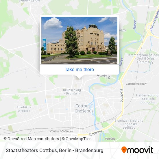 Staatstheaters Cottbus map