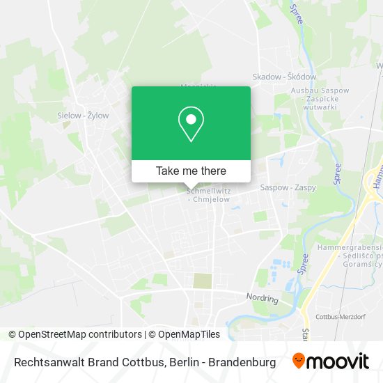 Карта Rechtsanwalt Brand Cottbus