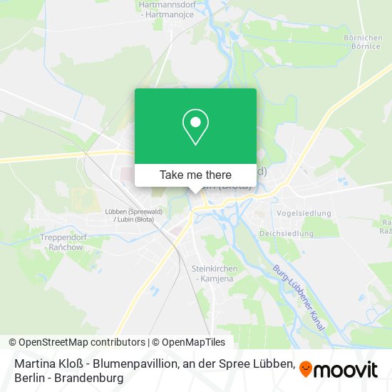 Карта Martina Kloß - Blumenpavillion, an der Spree Lübben
