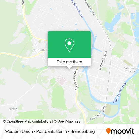 Western Union - Postbank map