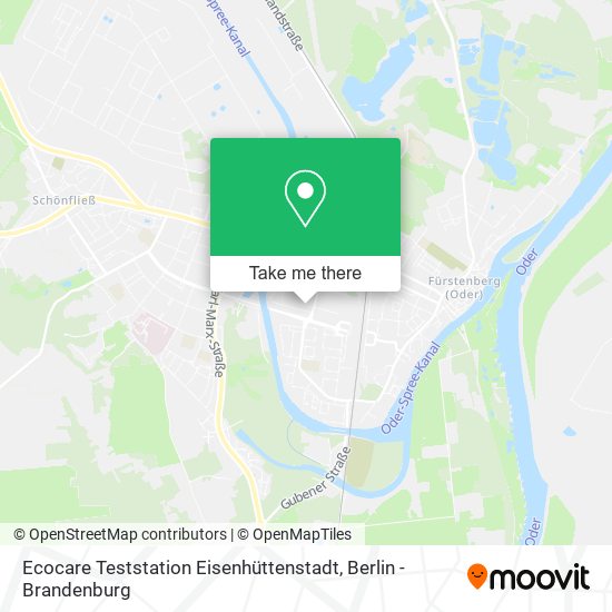 Ecocare Teststation Eisenhüttenstadt map