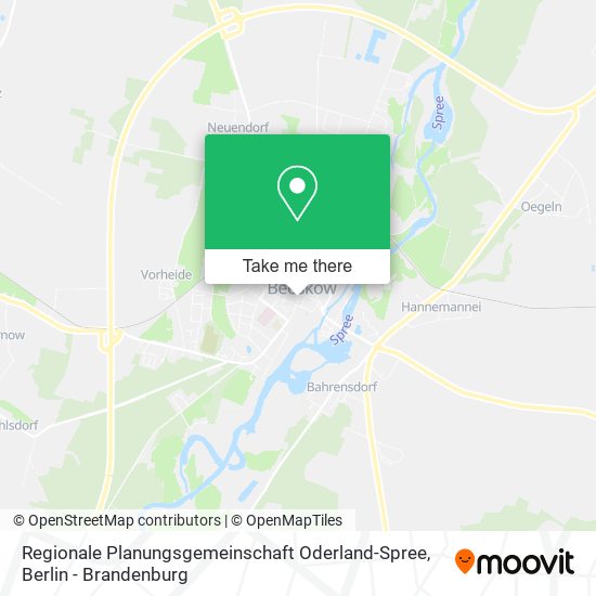 Карта Regionale Planungsgemeinschaft Oderland-Spree