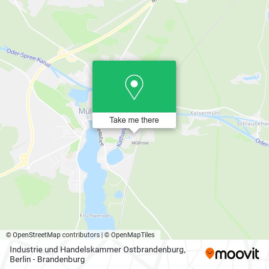 Industrie und Handelskammer Ostbrandenburg map