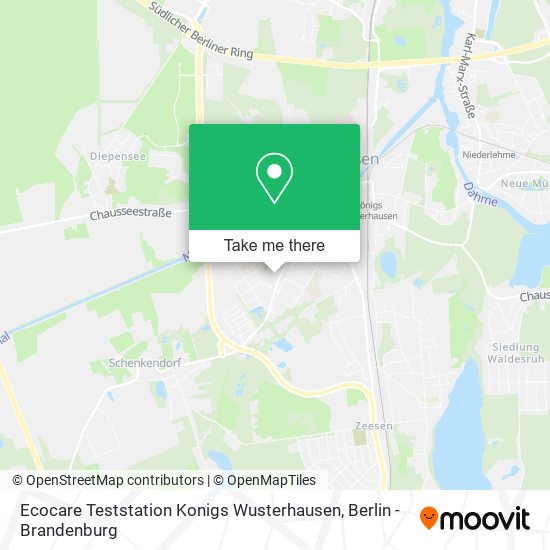 Ecocare Teststation Konigs Wusterhausen map