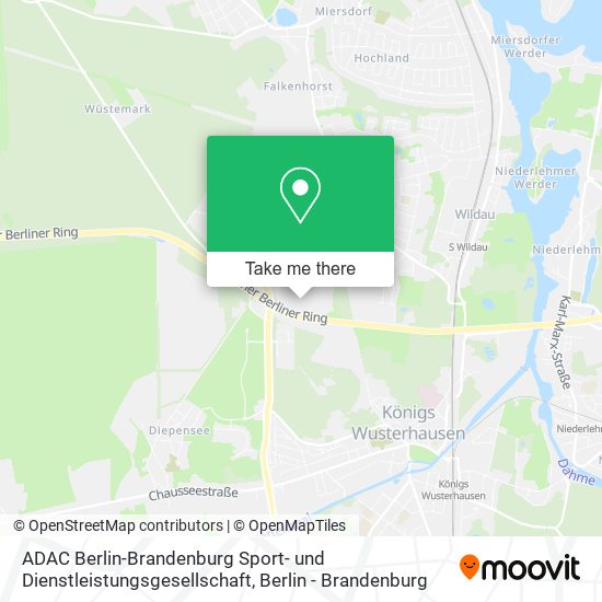 Карта ADAC Berlin-Brandenburg Sport- und Dienstleistungsgesellschaft
