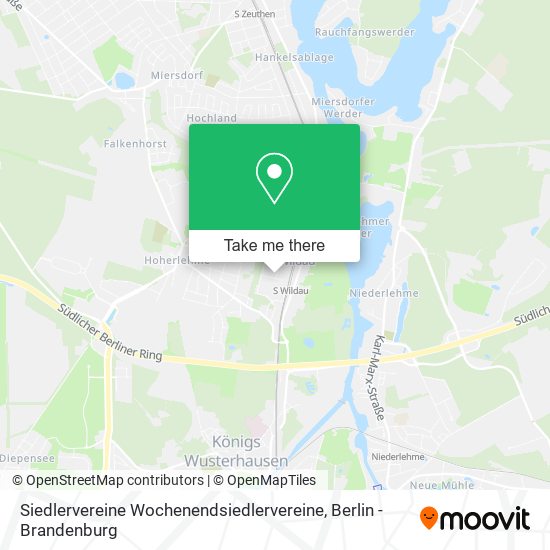 Карта Siedlervereine Wochenendsiedlervereine