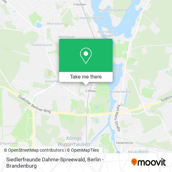 Siedlerfreunde Dahme-Spreewald map
