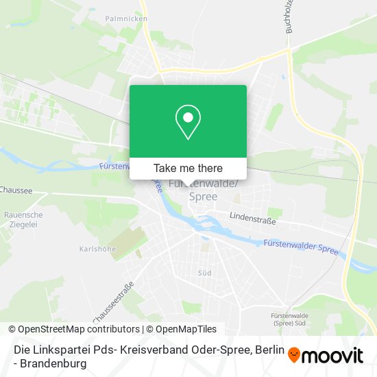 Die Linkspartei Pds- Kreisverband Oder-Spree map