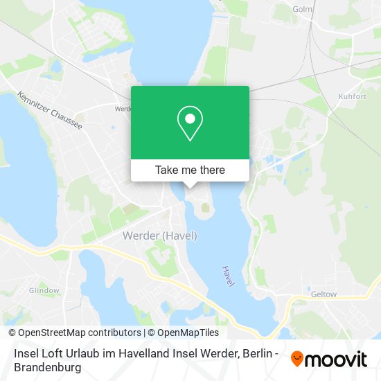 Insel Loft Urlaub im Havelland Insel Werder map