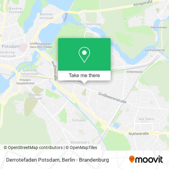 Derrotefaden Potsdam map