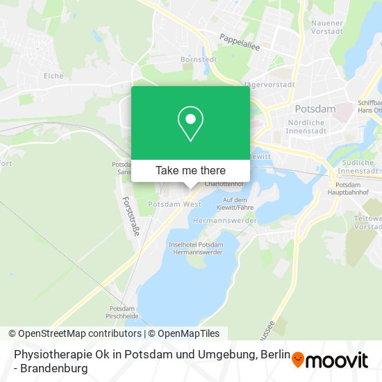 Карта Physiotherapie Ok in Potsdam und Umgebung