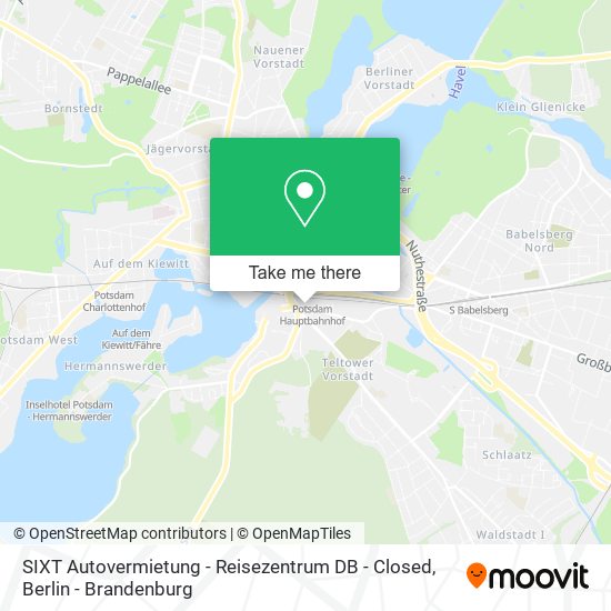 Карта SIXT Autovermietung - Reisezentrum DB - Closed