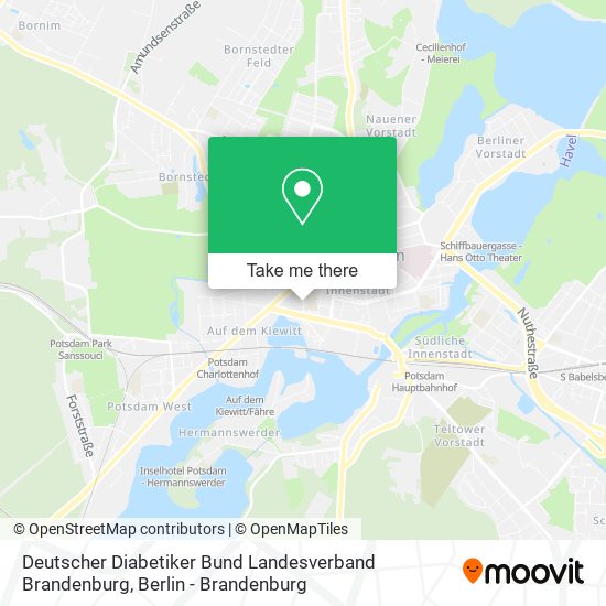 Deutscher Diabetiker Bund Landesverband Brandenburg map