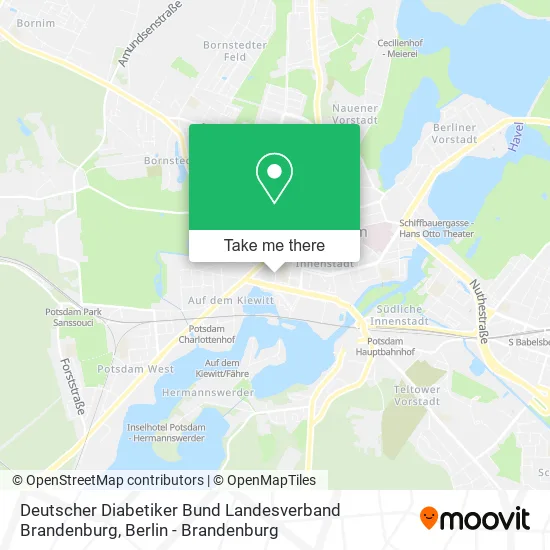 Карта Deutscher Diabetiker Bund Landesverband Brandenburg