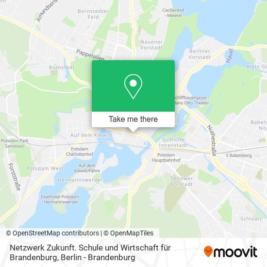 Карта Netzwerk Zukunft. Schule und Wirtschaft für Brandenburg