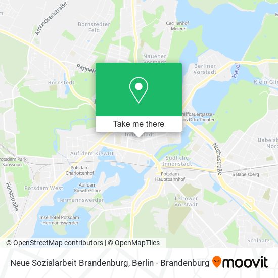 Neue Sozialarbeit Brandenburg map