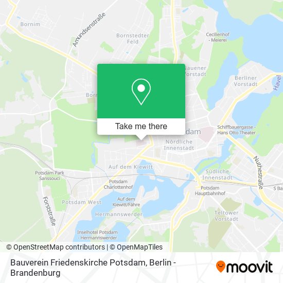 Карта Bauverein Friedenskirche Potsdam