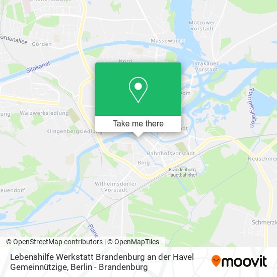 Карта Lebenshilfe Werkstatt Brandenburg an der Havel Gemeinnützige