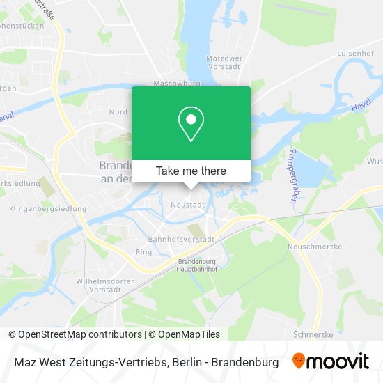 Maz West Zeitungs-Vertriebs map
