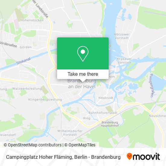 Campingplatz Hoher Fläming map