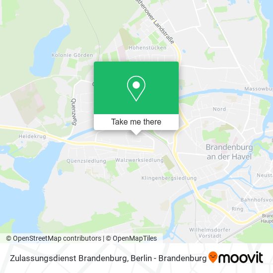 Zulassungsdienst Brandenburg map