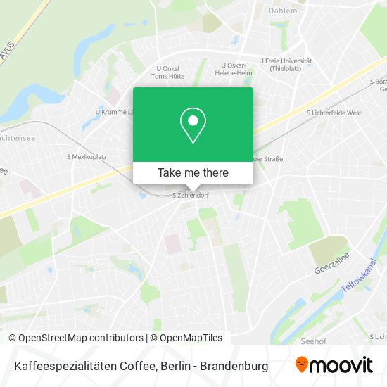 Карта Kaffeespezialitäten Coffee