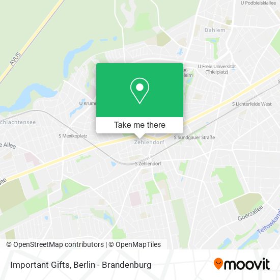 Important Gifts map