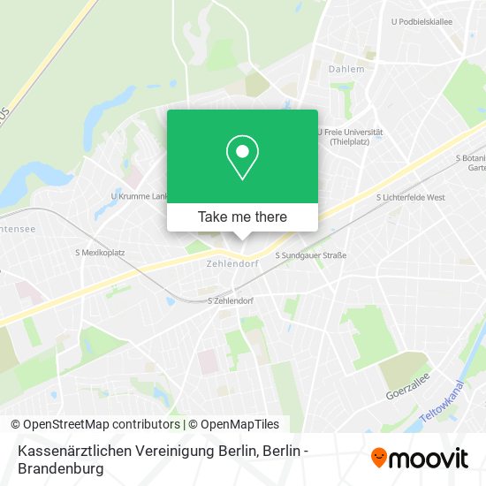 Карта Kassenärztlichen Vereinigung Berlin