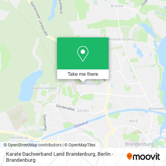 Карта Karate Dachverband Land Brandenburg