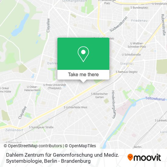 Dahlem Zentrum für Genomforschung und Mediz. Systembiologie map