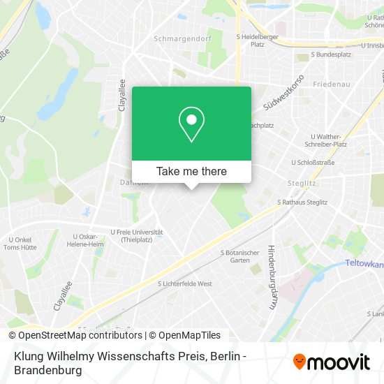 Klung Wilhelmy Wissenschafts Preis map