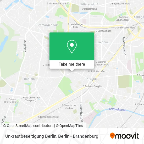 Карта Unkrautbeseitigung Berlin