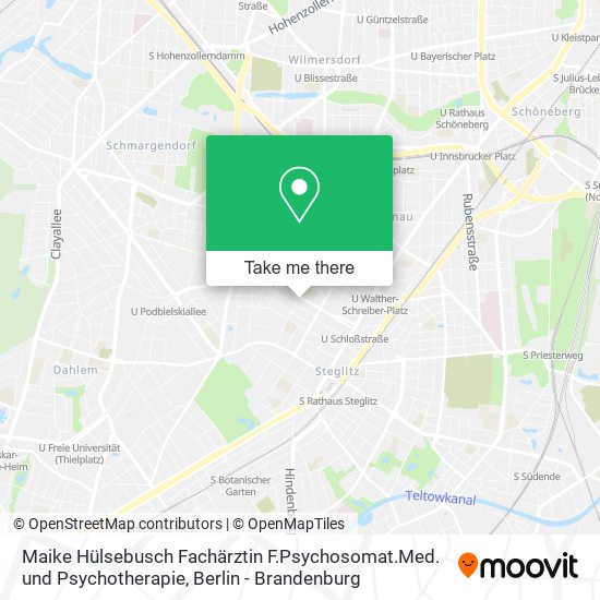 Maike Hülsebusch Fachärztin F.Psychosomat.Med. und Psychotherapie map