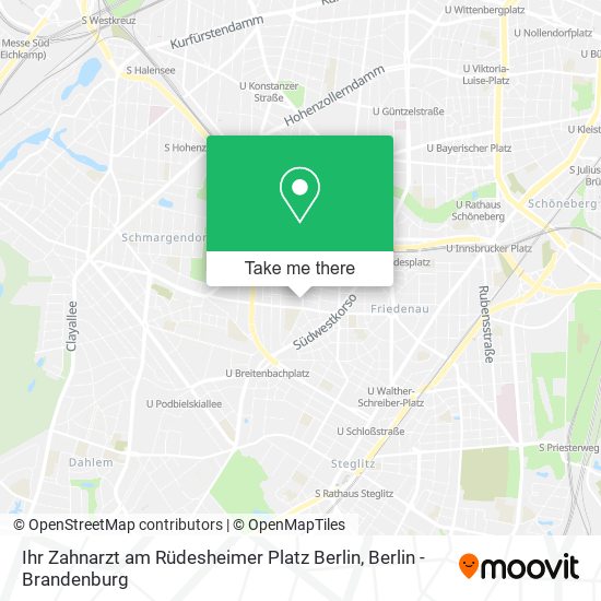 Карта Ihr Zahnarzt am Rüdesheimer Platz Berlin