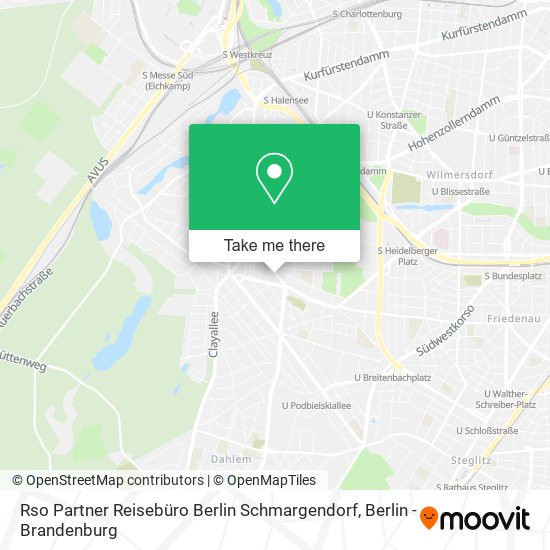 Rso Partner Reisebüro Berlin Schmargendorf map
