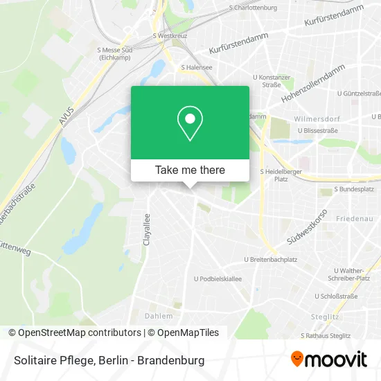 Solitaire Pflege map