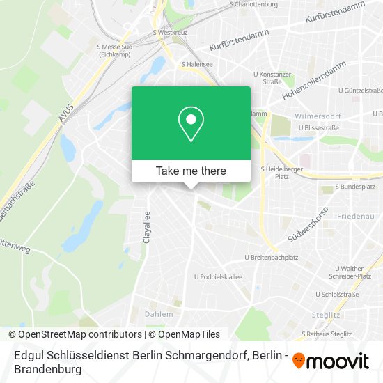 Карта Edgul Schlüsseldienst Berlin Schmargendorf