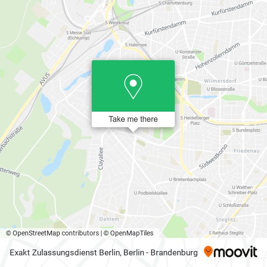 Карта Exakt Zulassungsdienst Berlin