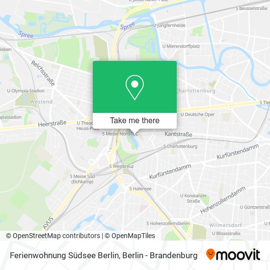 Карта Ferienwohnung Südsee Berlin