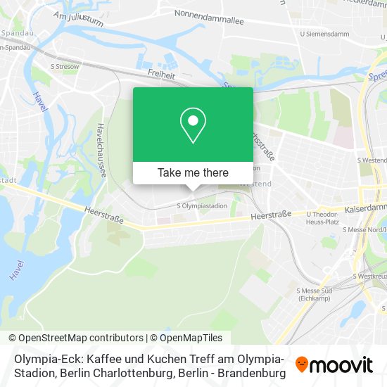 Карта Olympia-Eck: Kaffee und Kuchen Treff am Olympia-Stadion, Berlin Charlottenburg