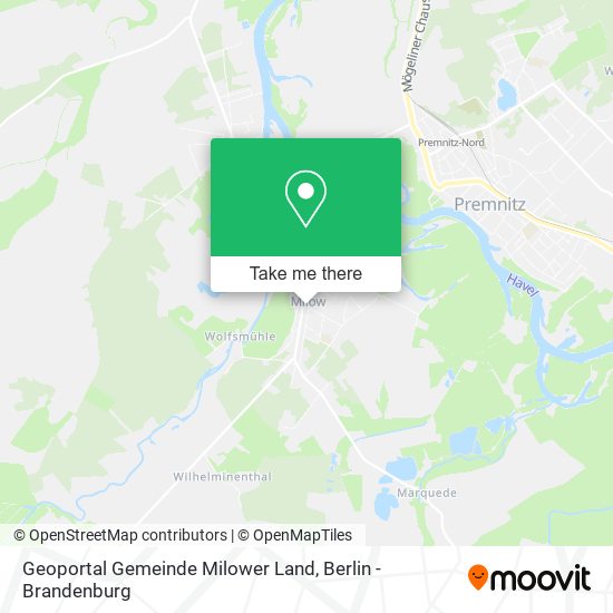Карта Geoportal Gemeinde Milower Land