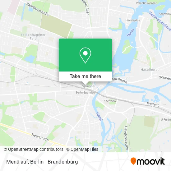 Карта Menü auf