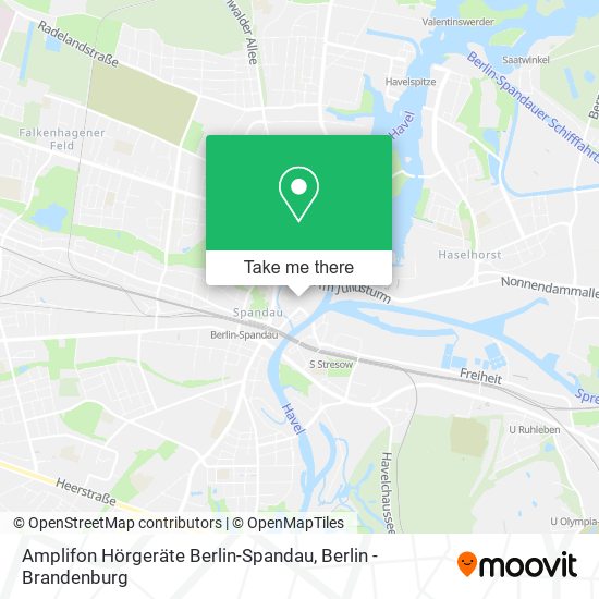 Карта Amplifon Hörgeräte Berlin-Spandau