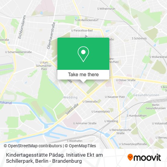 Карта Kindertagesstätte Pädag. Initiative Ekt am Schillerpark