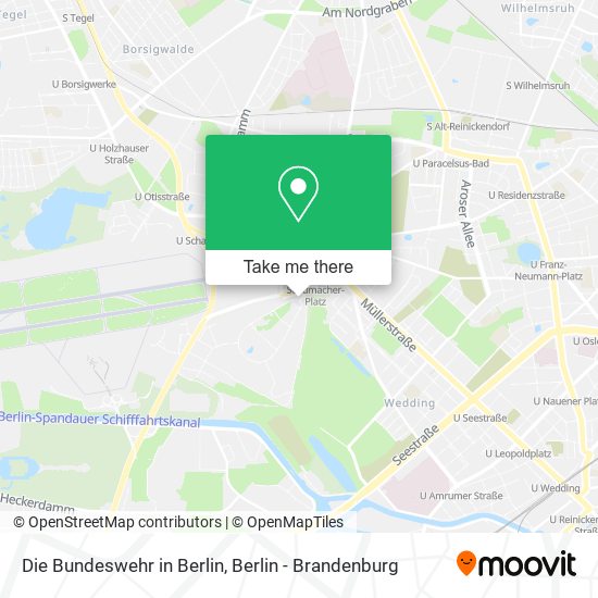 Die Bundeswehr in Berlin map