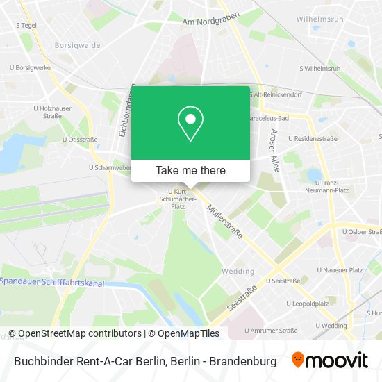 Buchbinder Rent-A-Car Berlin map