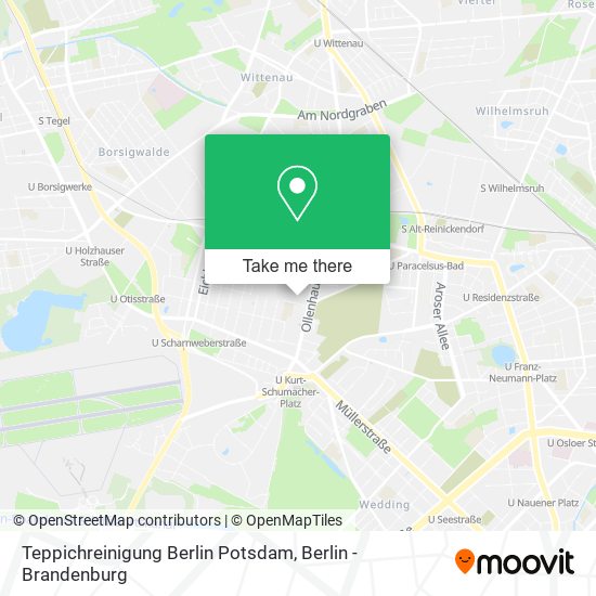 Teppichreinigung Berlin Potsdam map