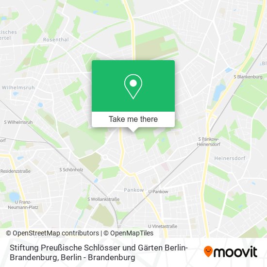 Карта Stiftung Preußische Schlösser und Gärten Berlin-Brandenburg