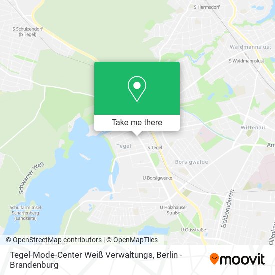 Tegel-Mode-Center Weiß Verwaltungs map