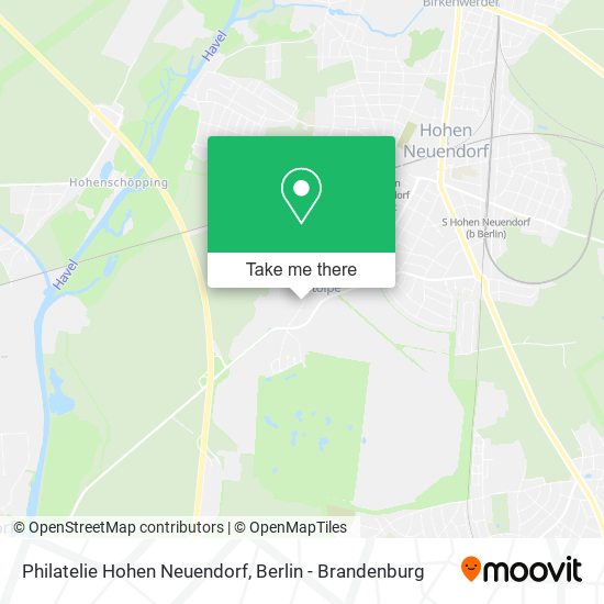 Philatelie Hohen Neuendorf map